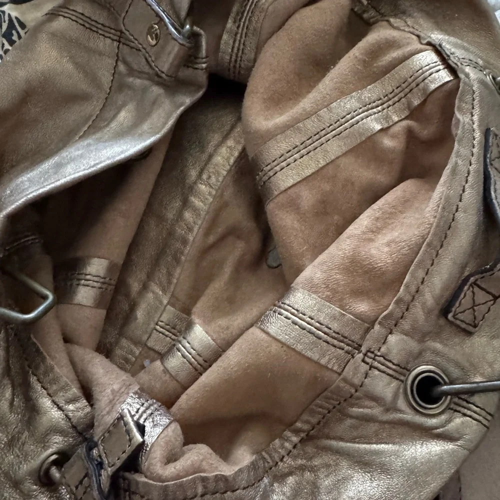Burberry Metallic Bronze Leather Tote Bag